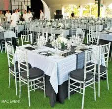 [MOB-MES-C08] Mesa cuadrada x8