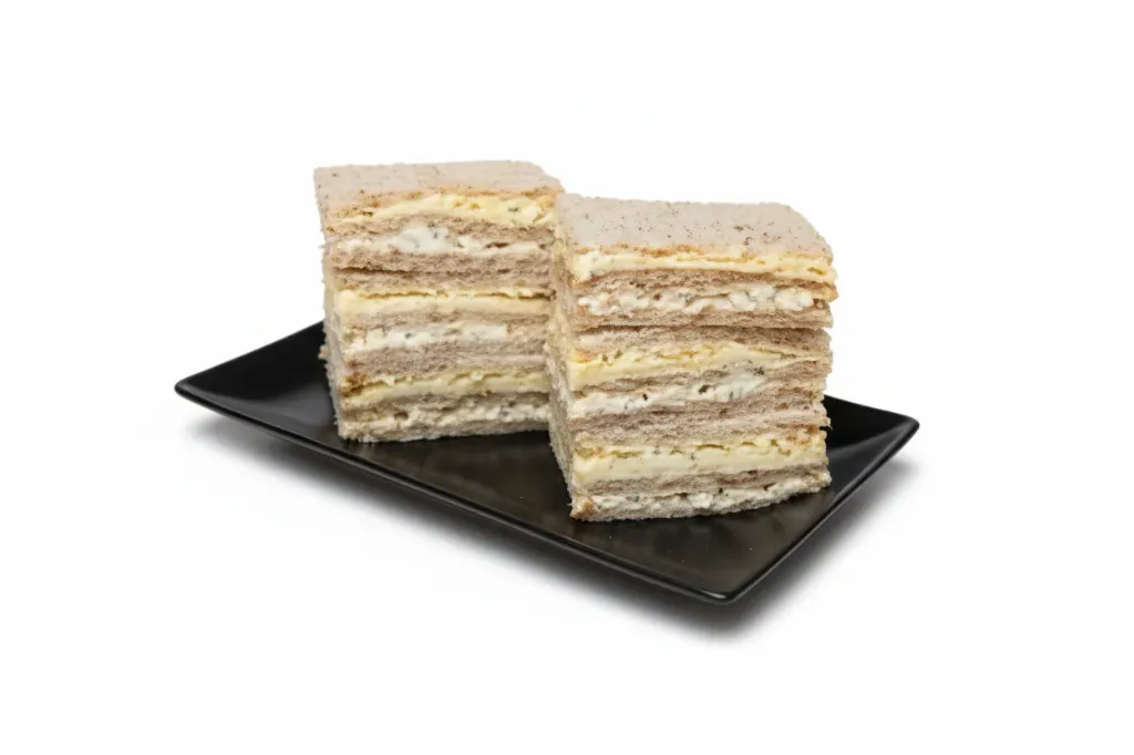 Sandwich triple de Roquefort y Nuez