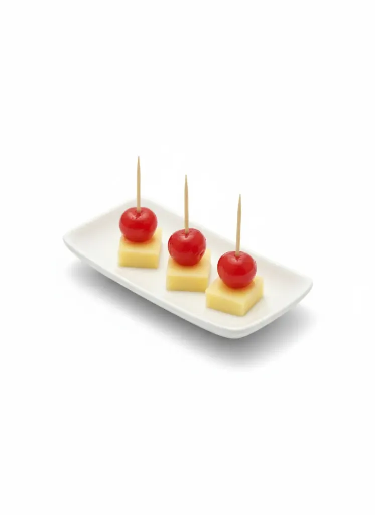 Brochet de queso con cereza